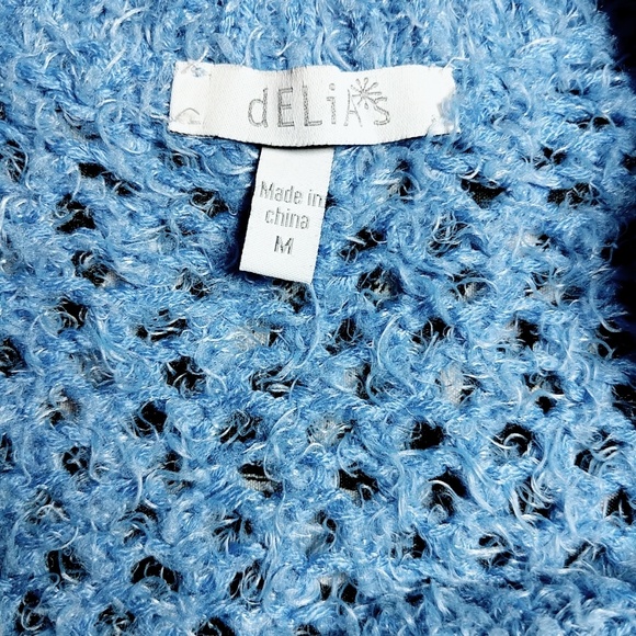 Dalia open knit sweater with bowtie closure size M - Picture 5 of 5